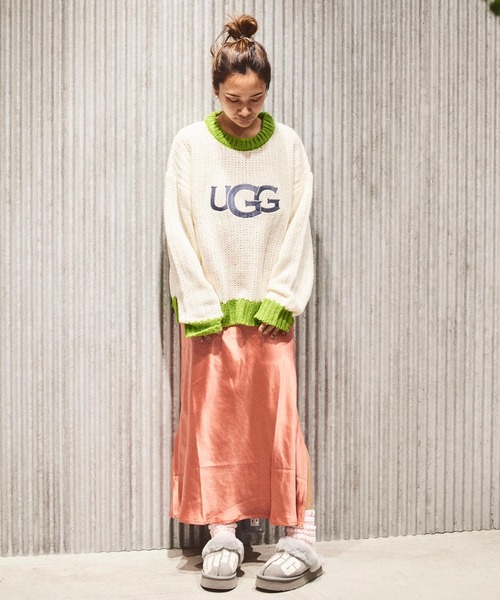 UGG（アグ）の「UGG@mos サテン ロングスカート / アグ サテン ロングスカート（スカート・レディース・ベージュ/ピンク/ブルー・M/L）」の11枚目の写真