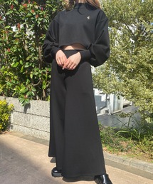 Romansual/ポンチロゴ刺繍セットアップ