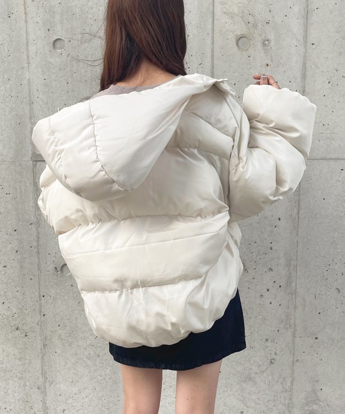 apres jour（アプレジュール）の「中わた袖ボリュームブルゾン【ZOZOTOWN限定アイテム】【9PO】（ブルゾン・レディース・ブラック/アイボリー・フリー/X-LARGE）」の17枚目の写真