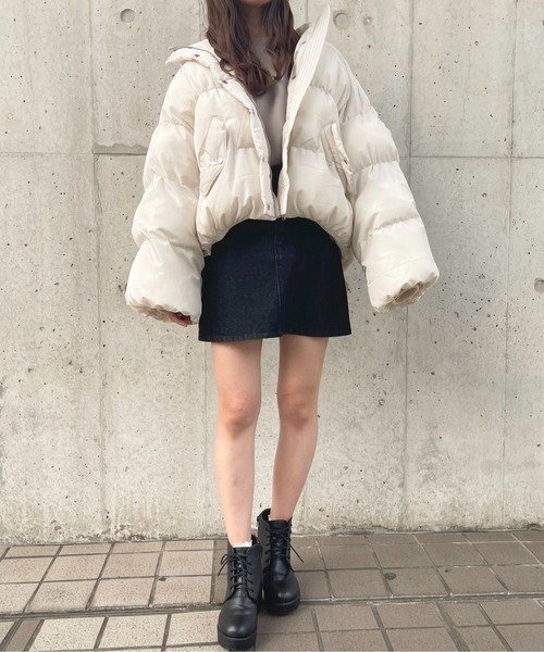 apres jour（アプレジュール）の「中わた袖ボリュームブルゾン【ZOZOTOWN限定アイテム】【9PO】（ブルゾン・レディース・ブラック/アイボリー・フリー/X-LARGE）」の18枚目の写真