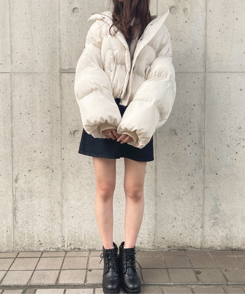 apres jour（アプレジュール）の「中わた袖ボリュームブルゾン【ZOZOTOWN限定アイテム】【9PO】（ブルゾン・レディース・ブラック/アイボリー・フリー/X-LARGE）」の19枚目の写真