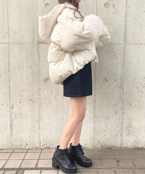 apres jour（アプレジュール）の「中わた袖ボリュームブルゾン【ZOZOTOWN限定アイテム】【9PO】（ブルゾン・レディース・ブラック/アイボリー・フリー/X-LARGE）」の20枚目の写真