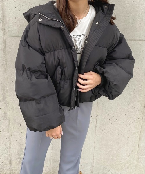 apres jour（アプレジュール）の「中わた袖ボリュームブルゾン【ZOZOTOWN限定アイテム】【9PO】（ブルゾン・レディース・ブラック/アイボリー・フリー/X-LARGE）」の21枚目の写真