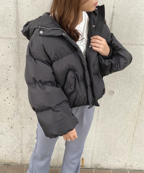 apres jour（アプレジュール）の「中わた袖ボリュームブルゾン【ZOZOTOWN限定アイテム】【9PO】（ブルゾン・レディース・ブラック/アイボリー・フリー/X-LARGE）」の22枚目の写真