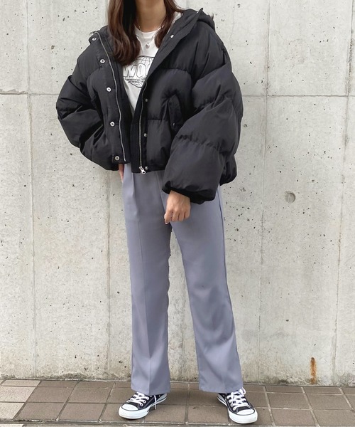 apres jour（アプレジュール）の「中わた袖ボリュームブルゾン【ZOZOTOWN限定アイテム】【9PO】（ブルゾン・レディース・ブラック/アイボリー・フリー/X-LARGE）」の8枚目の写真