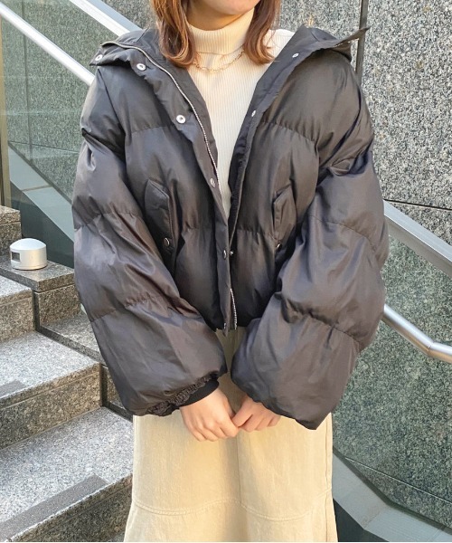 apres jour（アプレジュール）の「中わた袖ボリュームブルゾン【ZOZOTOWN限定アイテム】【9PO】（ブルゾン・レディース・ブラック/アイボリー・フリー/X-LARGE）」の3枚目の写真