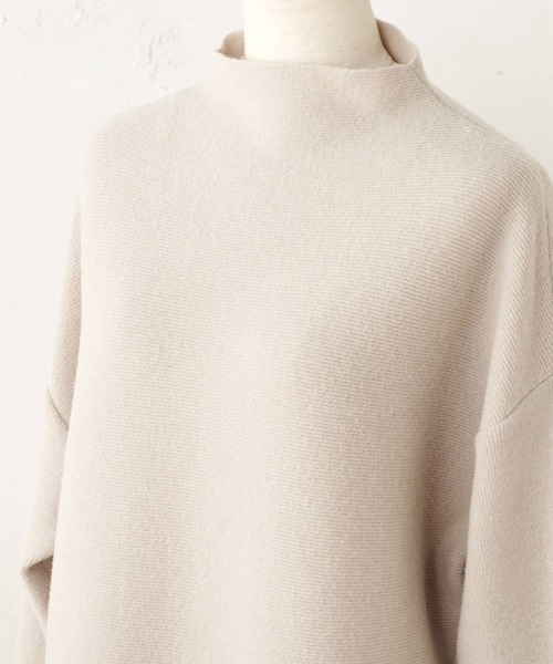 BEARDSLEY（ビアズリー）の「ニットフレアスカートとセットアップで着られる ボトルネックプルオーバー（ニット/セーター・レディース・ベージュ/グレー・FREE）」の10枚目の写真