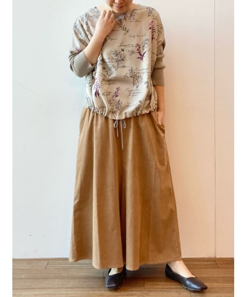 BEARDSLEY(ビアズリー)の「セットアップでもたのしめる花プリントニット(ニット/セーター・レディース・グレー/アイボリー・FREE)」の13枚目の写真