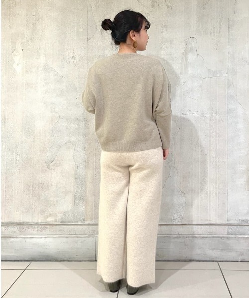 BEARDSLEY(ビアズリー)の「セットアップでもたのしめる花プリントニット(ニット/セーター・レディース・グレー/アイボリー・FREE)」の15枚目の写真