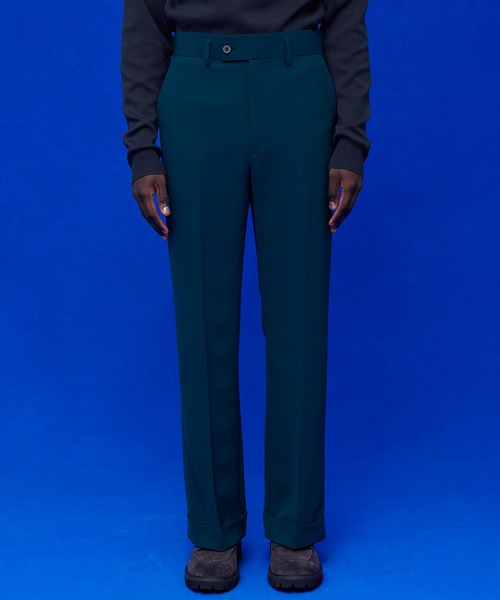 UNITED TOKYO（ユナイテッドトウキョウ）の「ダブルクロスハイウエストフレアPT（スラックス・メンズ・ライトベージュ/グリーン/ネイビー・1/2/3）」の14枚目の写真