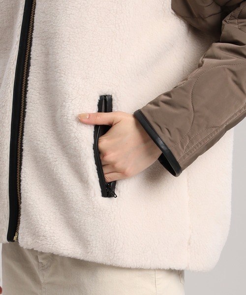 INED（イネド）の「ショートボアブルゾン（ブルゾン・レディース・アイボリー・9号）」の6枚目の写真