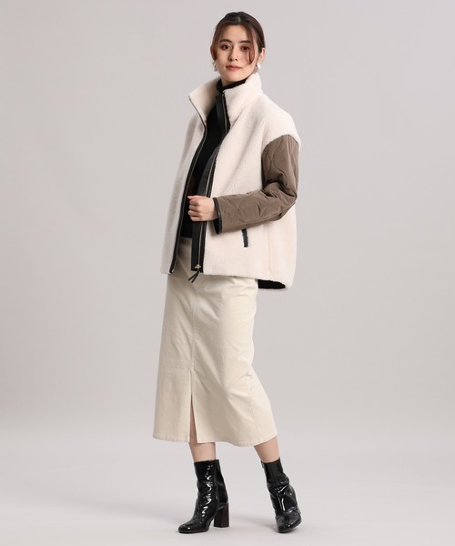 INED（イネド）の「ショートボアブルゾン（ブルゾン・レディース・アイボリー・9号）」の11枚目の写真