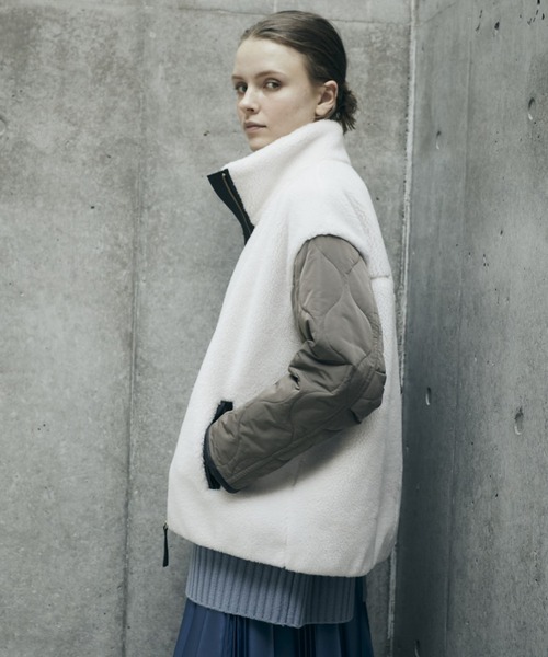 INED（イネド）の「ショートボアブルゾン（ブルゾン・レディース・アイボリー・9号）」の12枚目の写真