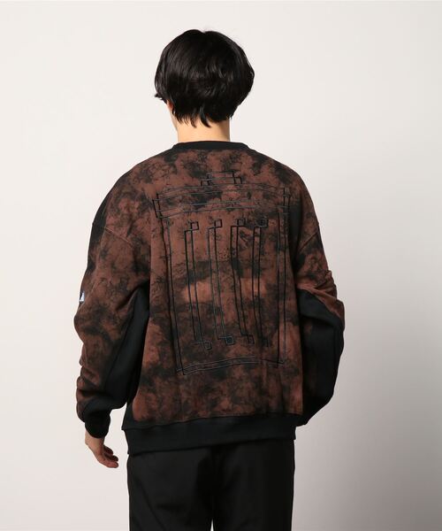 DEVA STATES（ディーヴァ ステイツ）の「BLEACH CREWNECK（スウェット・メンズ・グレー×ピンク/ブラック・M/L/XL/S）」の4枚目の写真