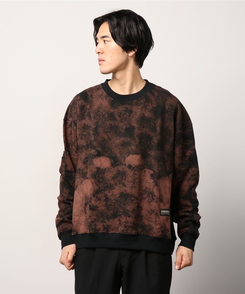 DEVA STATES（ディーヴァ ステイツ）の「BLEACH CREWNECK（スウェット・メンズ・グレー×ピンク/ブラック・M/L/XL/S）」の3枚目の写真