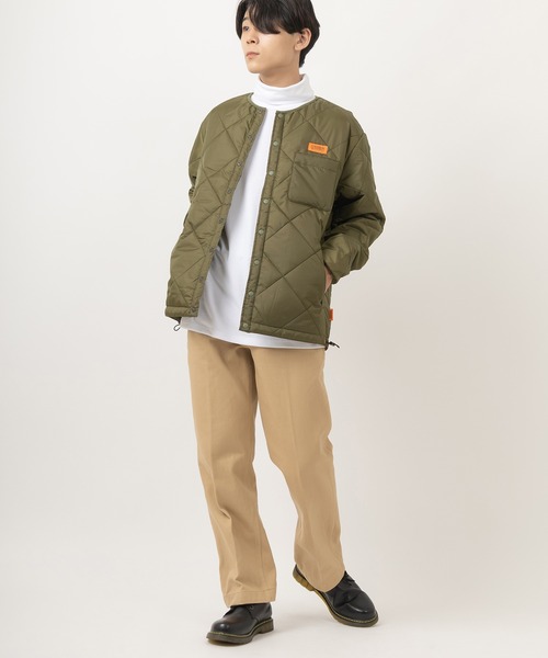 UNIVERSAL OVERALL(ユニバーサルオーバーオール)の「【UNIVERSAL OVERALL/ユニバーサルオーバーオール】ダイヤキルティングジャケット(ダウンジャケット/コート・メンズ・オリーブ/ブラック・L/XL/M)」の4枚目の写真