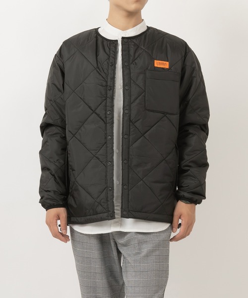 UNIVERSAL OVERALL(ユニバーサルオーバーオール)の「【UNIVERSAL OVERALL/ユニバーサルオーバーオール】ダイヤキルティングジャケット(ダウンジャケット/コート・メンズ・オリーブ/ブラック・L/XL/M)」の5枚目の写真