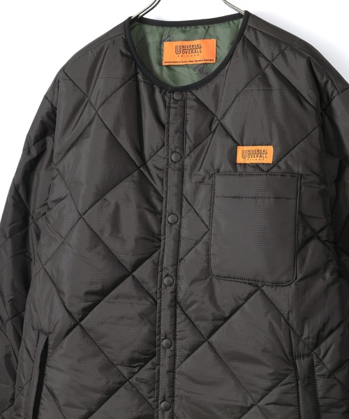 UNIVERSAL OVERALL(ユニバーサルオーバーオール)の「【UNIVERSAL OVERALL/ユニバーサルオーバーオール】ダイヤキルティングジャケット(ダウンジャケット/コート・メンズ・オリーブ/ブラック・L/XL/M)」の7枚目の写真