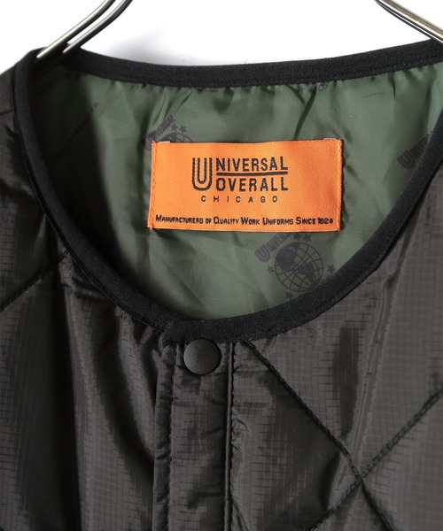 UNIVERSAL OVERALL(ユニバーサルオーバーオール)の「【UNIVERSAL OVERALL/ユニバーサルオーバーオール】ダイヤキルティングジャケット(ダウンジャケット/コート・メンズ・オリーブ/ブラック・L/XL/M)」の8枚目の写真