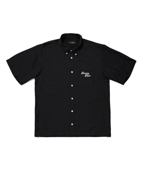 24karats(トゥウェンティーフォーカラッツ)の「EMB Logo Shirt(シャツ/ブラウス・メンズ・ブラウン/ブラック・MEDIUM/LARGE/SMALL/X-LARGE)」の1枚目の写真