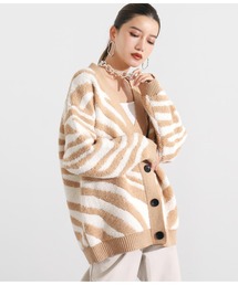 Settimissimo（セッティミッシモ）の「ゼブラ風オーバーサイズカーディガン（カーディガン/ボレロ・キッズ）」