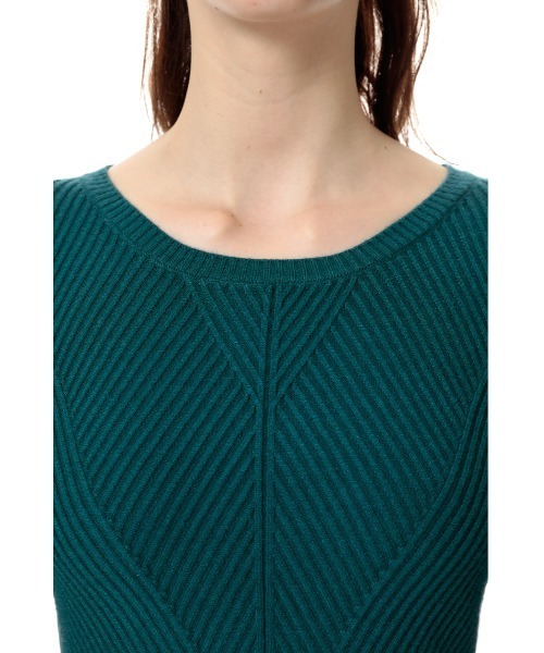 SLY(スライ)の「PEPLUM HG TOPS ペプラム ハイゲージ トップス(ニット/セーター・レディース・ベージュ/アイボリー/ブラック/ターコイズブルー・FREE)」の20枚目の写真