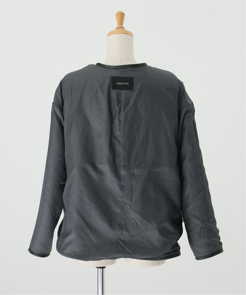 Simplicite（サンプリシテ）の「ボアパイピングブルゾン◆（ブルゾン・レディース・ホワイト/チャコールグレー・FREE）」の18枚目の写真