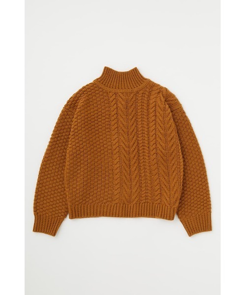 MOUSSY（マウジー）の「BACK OPEN CABLE ニット（ニット/セーター・レディース・ブラック/ベージュ/アイボリー/キャメル・FREE）」の13枚目の写真