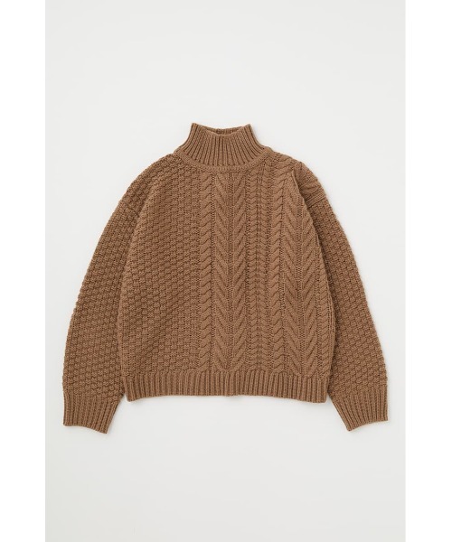 MOUSSY（マウジー）の「BACK OPEN CABLE ニット（ニット/セーター・レディース・ブラック/ベージュ/アイボリー/キャメル・FREE）」の17枚目の写真