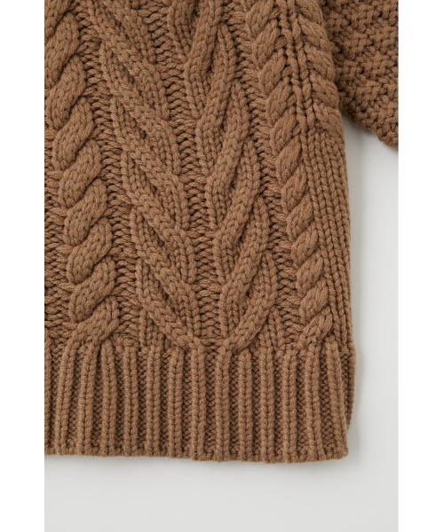 MOUSSY（マウジー）の「BACK OPEN CABLE ニット（ニット/セーター・レディース・ブラック/ベージュ/アイボリー/キャメル・FREE）」の14枚目の写真