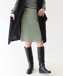 フロントボタンミニスカート◆