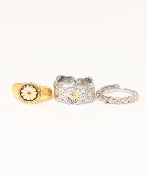 Burner（バーナー）の「【OKUOKU　0909】デザインリング　３点セット　フリーサイズ（リング・レディース・ゴールド系1/ゴールド系2/その他3/その他4/その他10/その他7/その他9/その他6/その他8/その他5/その他11/その他12/その他20/その他21/その他22/その他23/その他24/その他25/その他26/その他13/その他14/その他15/その他16/その他17/その他18/その他19/その他27・FREE）」の2枚目の写真