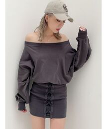 GYDA | 2WAYドッキングオフショルスウェットワンピース(ワンピース)