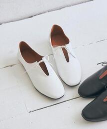 coen | レースフラットシューズ(スリッポン)