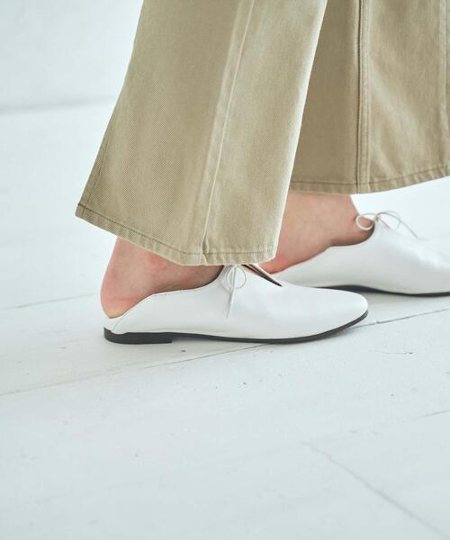 coen（コーエン）の「レースフラットシューズ（スリッポン・レディース・ブラック/オフホワイト・SMALL/MEDIUM/LARGE/X-LARGE）」の7枚目の写真