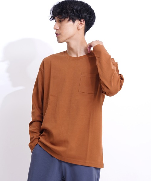 GIORDANO（ジョルダーノ）の「[ GIORDANO ] ルーズシルエットドロップショルダーロングスリーブTシャツ（長袖）（Tシャツ/カットソー・レディース・ブラウン/カーキ/ブルー/ホワイト/ブラック/ライトパープル/グレー・MEDIUM/LARGE/SMALL/XX-LARGE/X-LARGE）」の17枚目の写真