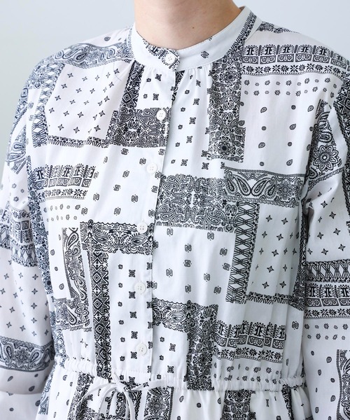 MILKFED.(ミルクフェド)の「BANDANA PRINT DRESS(ワンピース・レディース・ネイビー/オリーブ/ホワイト・ONE SIZE)」の12枚目の写真