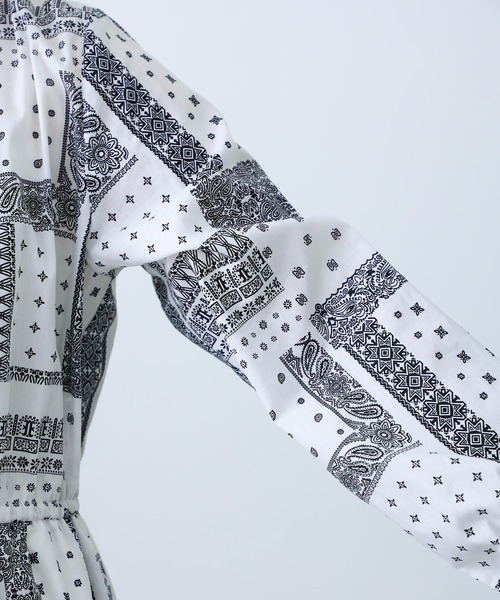 MILKFED.(ミルクフェド)の「BANDANA PRINT DRESS(ワンピース・レディース・ネイビー/オリーブ/ホワイト・ONE SIZE)」の6枚目の写真