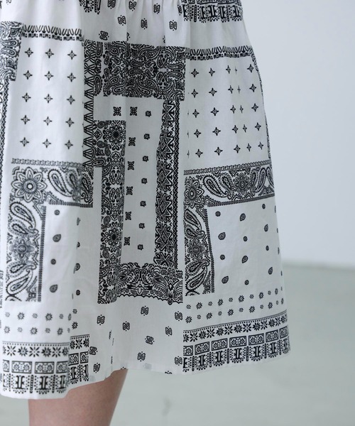 MILKFED.(ミルクフェド)の「BANDANA PRINT DRESS(ワンピース・レディース・ネイビー/オリーブ/ホワイト・ONE SIZE)」の9枚目の写真