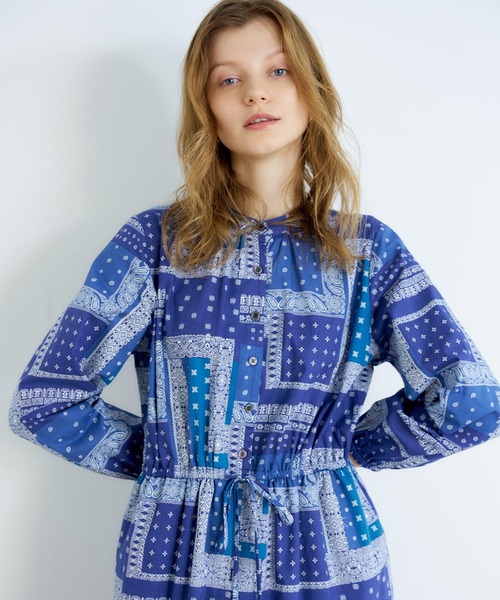 MILKFED.(ミルクフェド)の「BANDANA PRINT DRESS(ワンピース・レディース・ネイビー/オリーブ/ホワイト・ONE SIZE)」の14枚目の写真