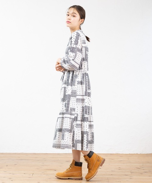 MILKFED.(ミルクフェド)の「BANDANA PRINT DRESS(ワンピース・レディース・ネイビー/オリーブ/ホワイト・ONE SIZE)」の15枚目の写真