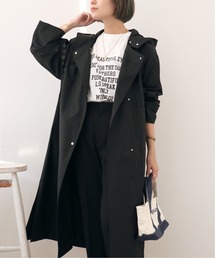 Simplicite | フード取り外しノーカラーコート◆(ノーカラーコート)