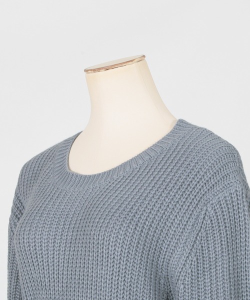 Julia Boutique（ジュリアブティック）の「ベルト付きローゲージニットマーメイドワンピース/21592（ワンピース・レディース・ベージュ/ブラック/アイボリー/ブルー・ONE）」の18枚目の写真