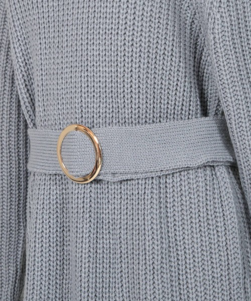 Julia Boutique（ジュリアブティック）の「ベルト付きローゲージニットマーメイドワンピース/21592（ワンピース・レディース・ベージュ/ブラック/アイボリー/ブルー・ONE）」の20枚目の写真