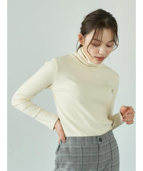 earth music&ecology（アースミュージックアンドエコロジー）の「リブタートルネックカットソー＊（タンクトップ・レディース・ブルー/その他7/グレー/オフホワイト/ブラック・M/S）」の6枚目の写真