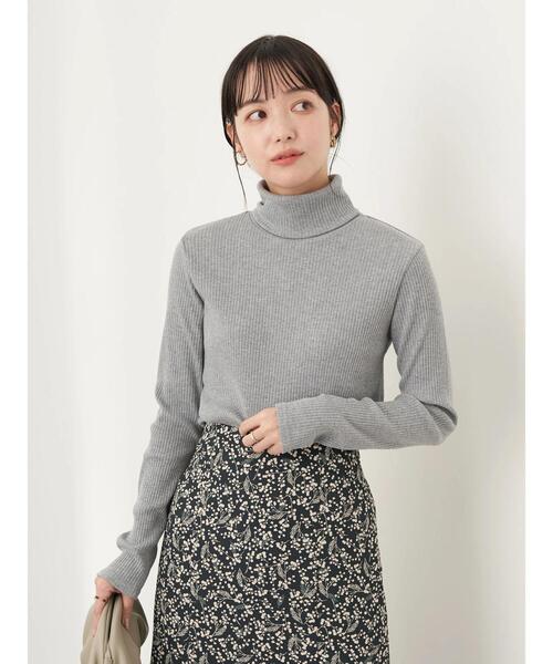 earth music&ecology（アースミュージックアンドエコロジー）の「リブタートルネックカットソー＊（タンクトップ・レディース・ブルー/その他7/グレー/オフホワイト/ブラック・M/S）」の7枚目の写真