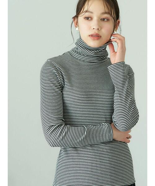 earth music&ecology（アースミュージックアンドエコロジー）の「リブタートルネックカットソー＊（タンクトップ・レディース・ブルー/その他7/グレー/オフホワイト/ブラック・M/S）」の10枚目の写真