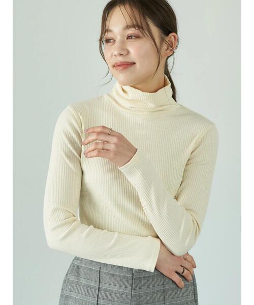 earth music&ecology（アースミュージックアンドエコロジー）の「リブタートルネックカットソー＊（タンクトップ・レディース・ブルー/その他7/グレー/オフホワイト/ブラック・M/S）」の11枚目の写真