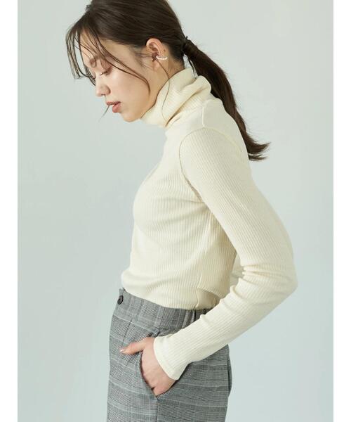 earth music&ecology（アースミュージックアンドエコロジー）の「リブタートルネックカットソー＊（タンクトップ・レディース・ブルー/その他7/グレー/オフホワイト/ブラック・M/S）」の12枚目の写真