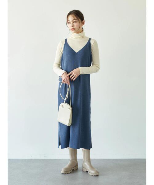 earth music&ecology（アースミュージックアンドエコロジー）の「リブタートルネックカットソー＊（タンクトップ・レディース・ブルー/その他7/グレー/オフホワイト/ブラック・M/S）」の14枚目の写真